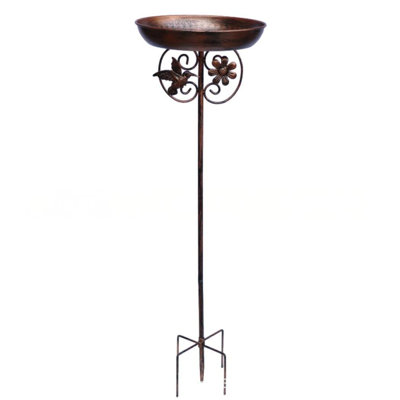 Detachable Birdbath Basin Yard Decoration with Ground Stake