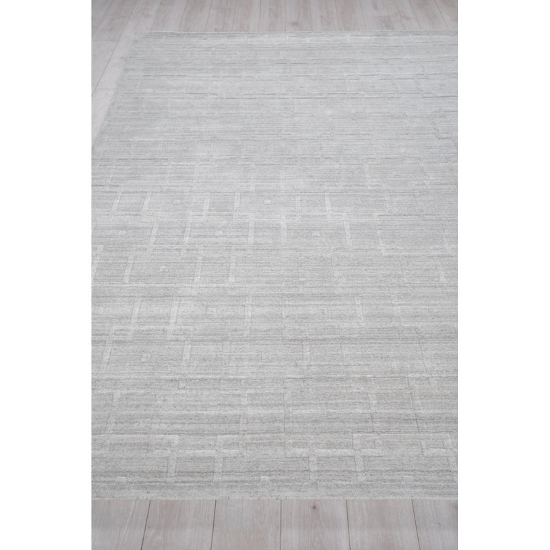 Castelli Geometric Area Rug in Light Silver/Gray, Rectangle 9' x 12'