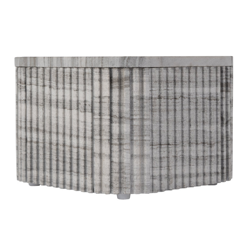 Emilion 16 in. W Square Marble Low Bunching Table