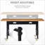 Bancs de travail, banc de travail réglable en hauteur HOMcom 59 po avec tiroir, plateau de table en bambou, capacité de 1320 lb, noir / naturel | Bambou | Bois naturel