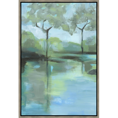 Sitting in Silence I Framed Painting Canvas