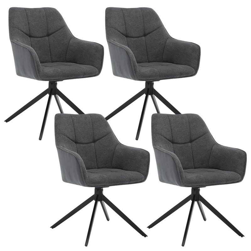 Liftig 47cm H Upholstered Metal Armchair, Grey