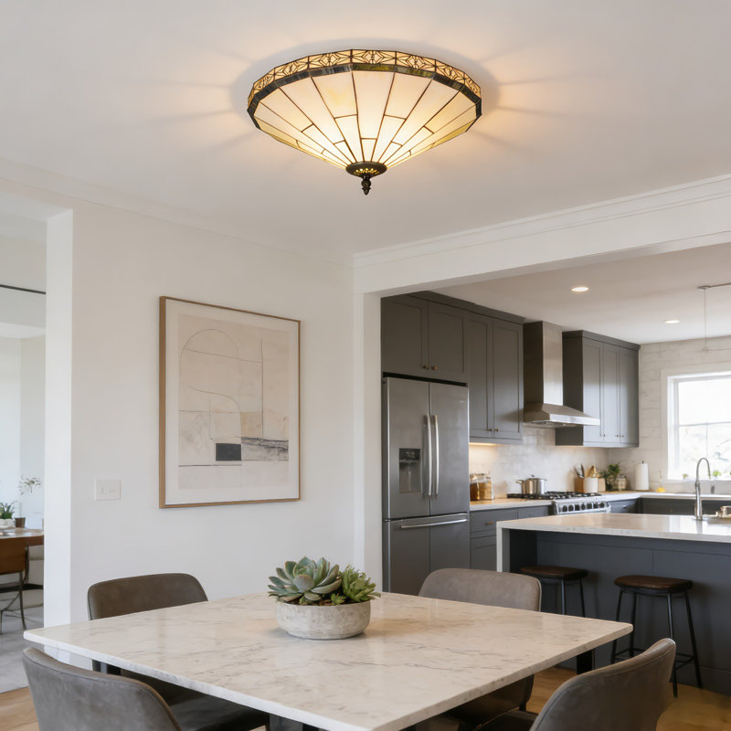 Plafonnier semi-encastré 15,7 po 15 lumières