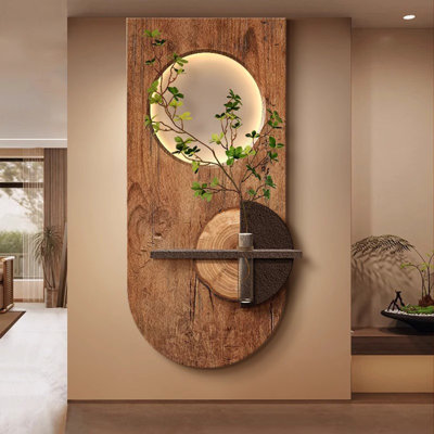 Feng Shui ancien, plante verte, éclairage à DEL