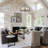 9-Light Dimmable 2-Tier Drum Water Glass Chandelier