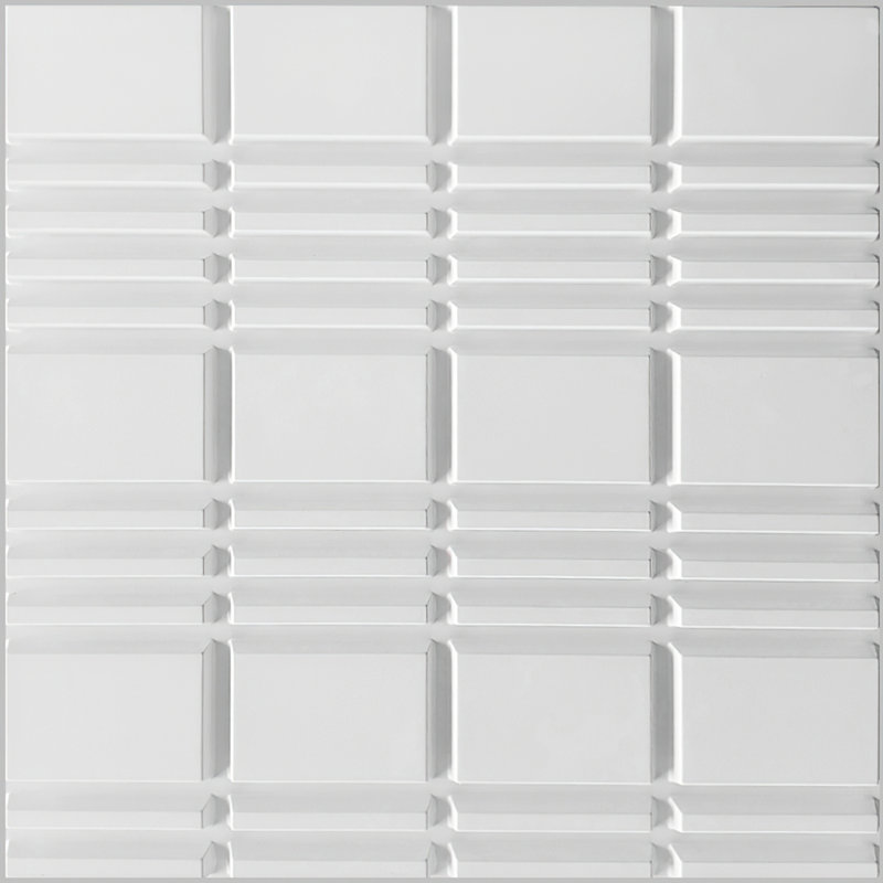 Panneau mural 3D blanc 19,7 po x 19,7 po Falkirk Ross (paquet de 10)
