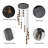 9-lamp black gold linear dimmable pendant light