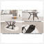 Tables de salle à manger extensibles de 47 à 63 po, équipées de 4 chaises de salle à manger rembourrées en tissu polyuréthane épais, d'une table de salle à manger, d'une table et d'une chaise élégantes et spacieuses, avec des pieds en métal no