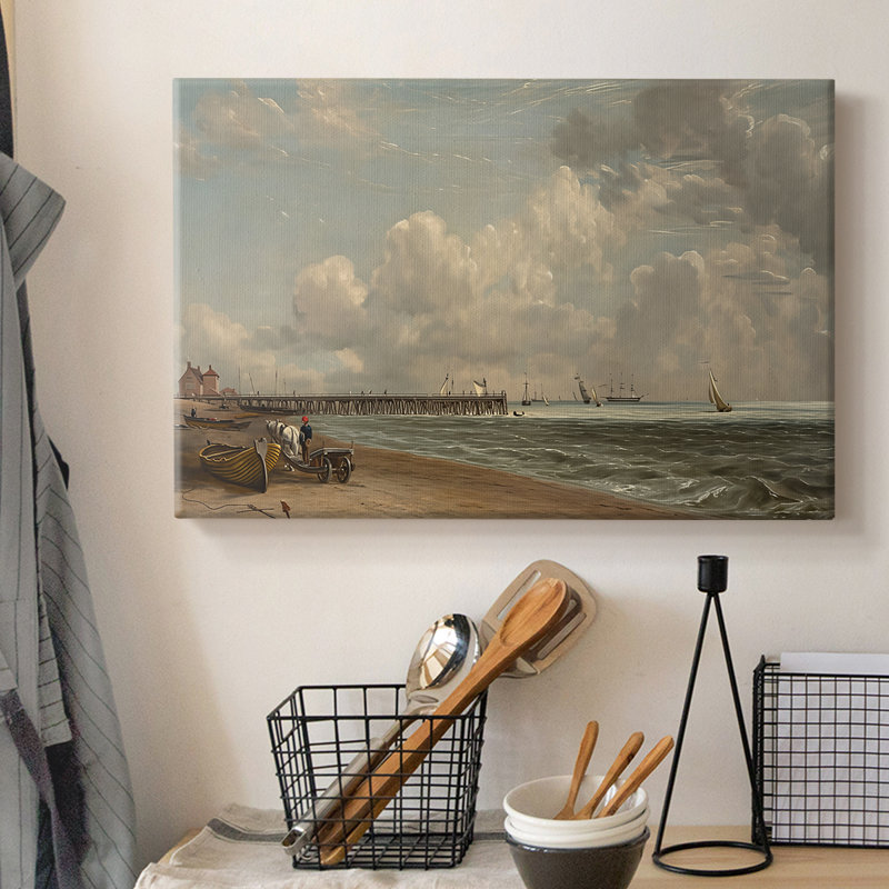 Chaîne, Brighton-John Constable-Toile tendue avec châssis-1827, 12 x 18