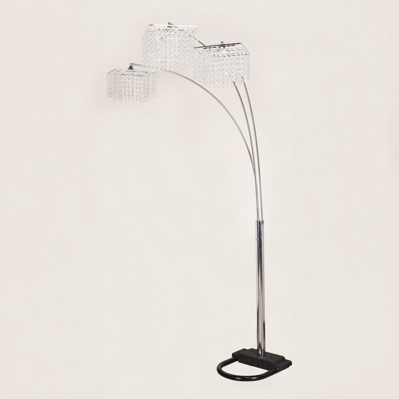 Lampe courbée de salon à arche de cristal de style moderne et luxueux 1Pc