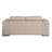 71" Beige And Silver Genuine Leather Loveseat