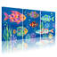 Animaux, ensemble de 3 reproductions d'art sur toile-2065421147