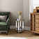 Sibell Mirrored Glass Top  Side Table with Storage