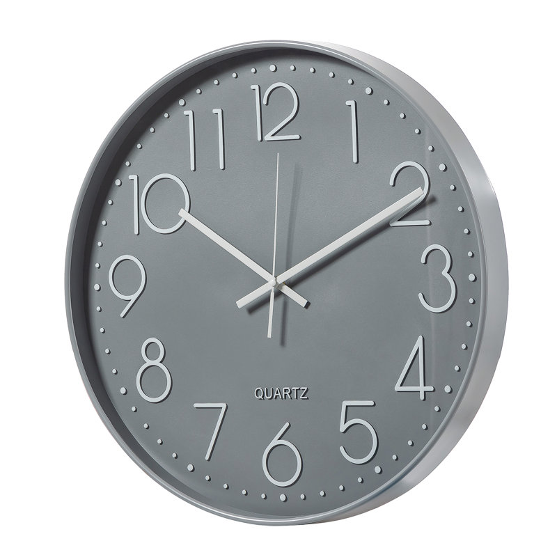 Analog Wall Clock, Gray