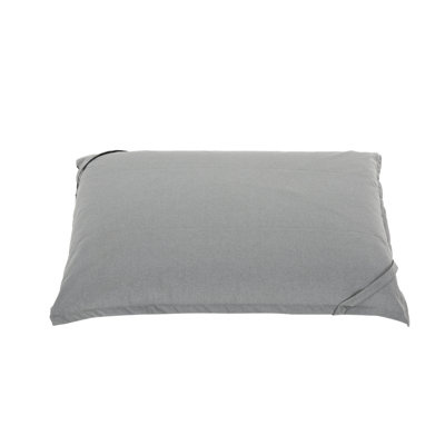 Fauteuil à billes d'intérieur gris anthracite 5,5 pi x 4 pi - rembourré de mousse, housse à fermeture à glissière amovible, coussin très grand pour un rembourrage imperméable et confortable