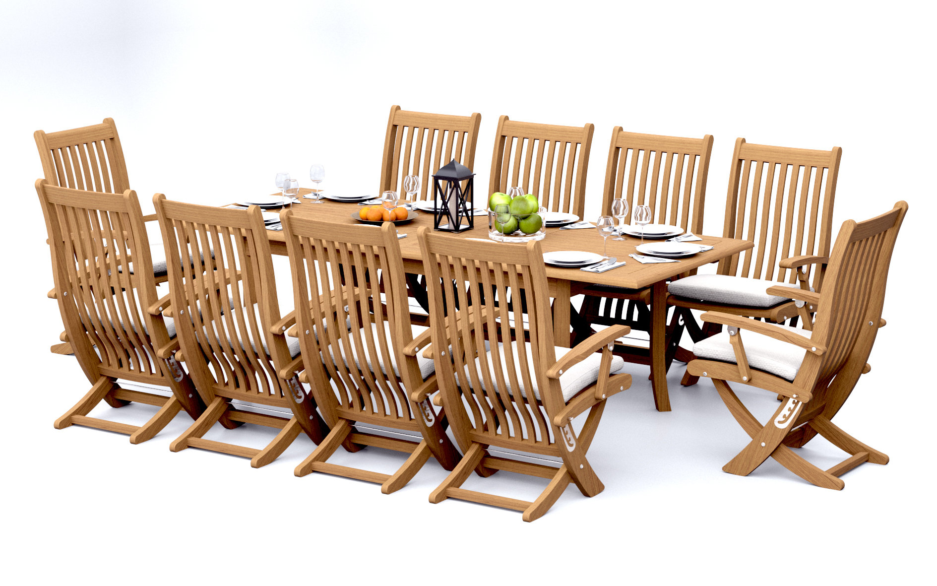 Teak Smith Warwick Rectangle 71'' L Outdoor Table Set | Wayfair