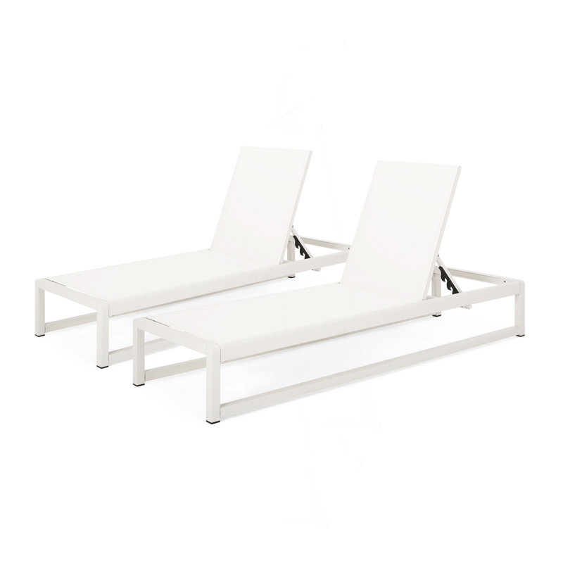 Chaise Lounge, White