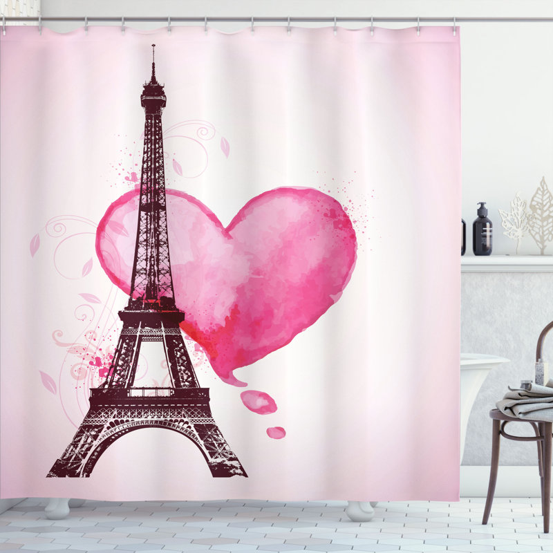 Shower Curtain with Hooks Included, 70" H x 69" W
