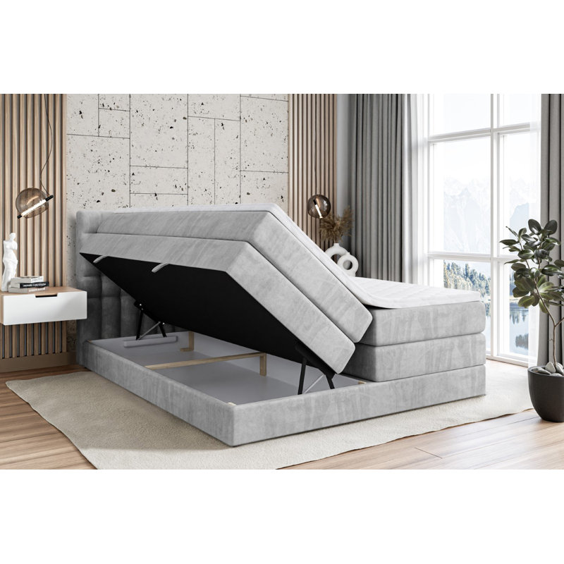 Haberfield Bed, 140 x 200cm, Grey