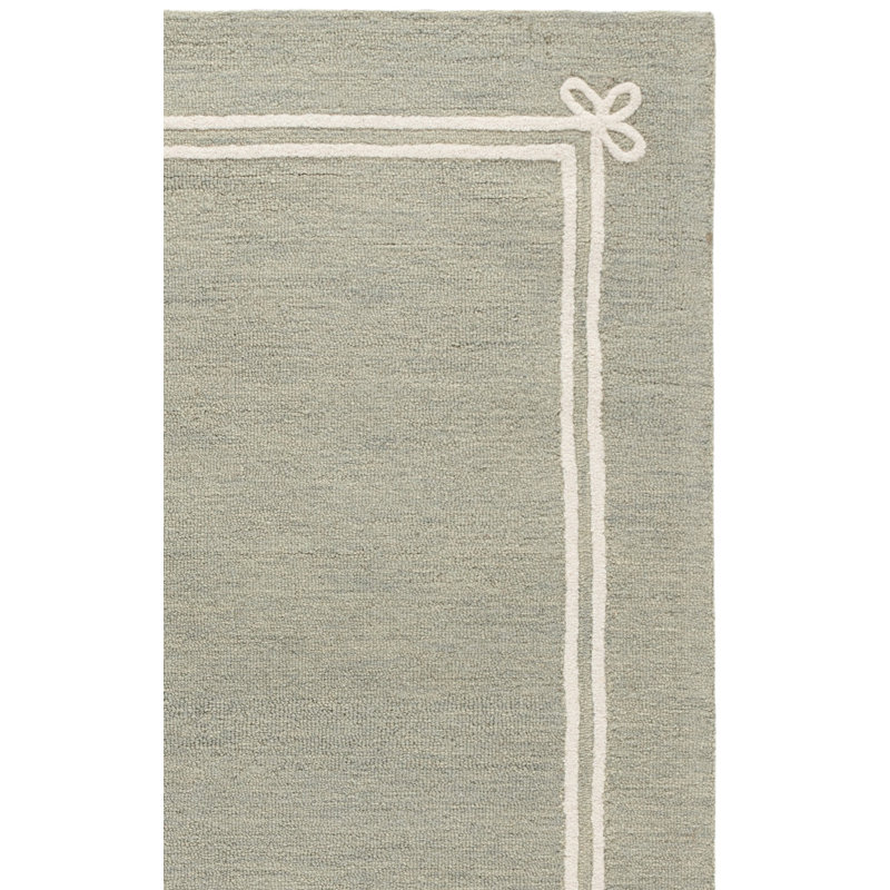 Martha Stewart Hand Tufted Wool; Cotton Solid Color Indoor / Outdoor Rug, Rectangle 4' x 6'