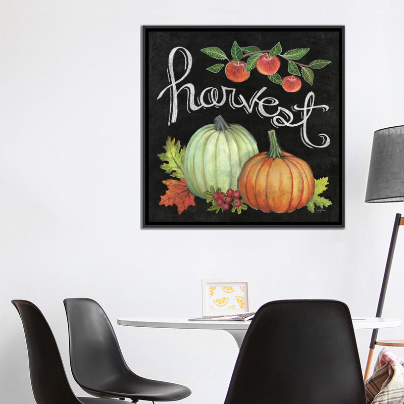«Autumn Harvest IV», impression sur toile, H 37 po x l 37 po x P 1,5 po, Toile avec cadre noir, Pas de tapis
