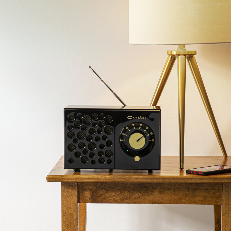 Maverick Portable Decorative Radio with Bluetooth, Black