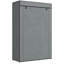 Rowden Fabric Portable Wardrobe with 2 Fabric Drawers, Hanging Rail, Grey