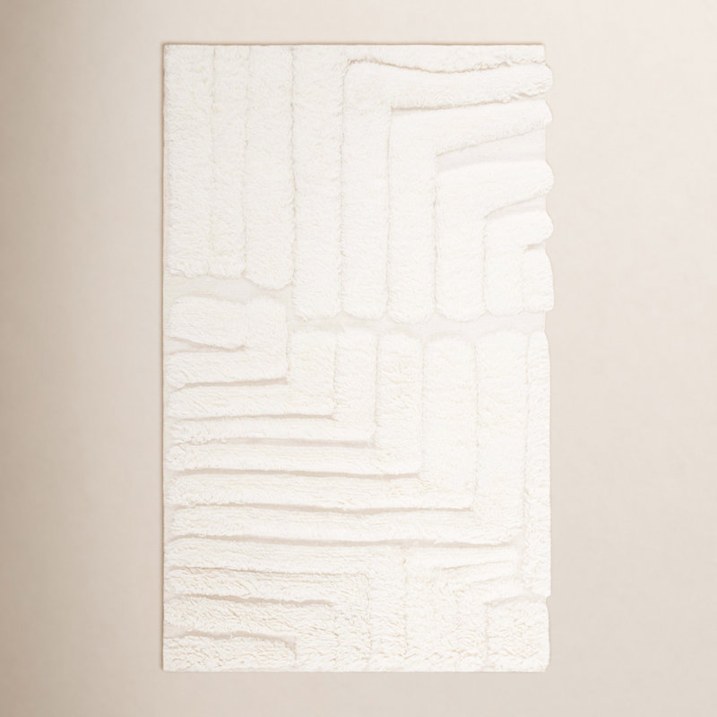 Fernande Wool Abstract Indoor Rug, Rectangle 5' x 8'