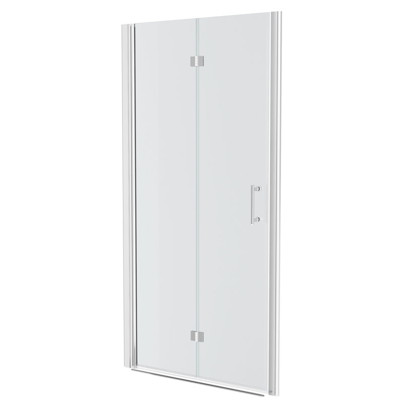 La porte de douche pliante l 32 po x H 72 po haute performance 32 po x 72 po avec verre trempé offre un look sans faille
