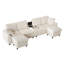 6 Seater Corduroy Sofa-1379565294