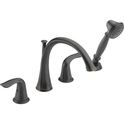 Garniture de robinet de baignoire romaine à deux poignées Lahara