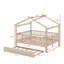 Wooden House Bed With Trundle-351713156-351713180