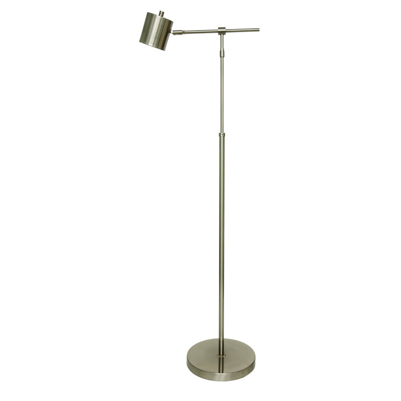 Morris Task Floor Lamp, Satin Nickel, Satin Nickel