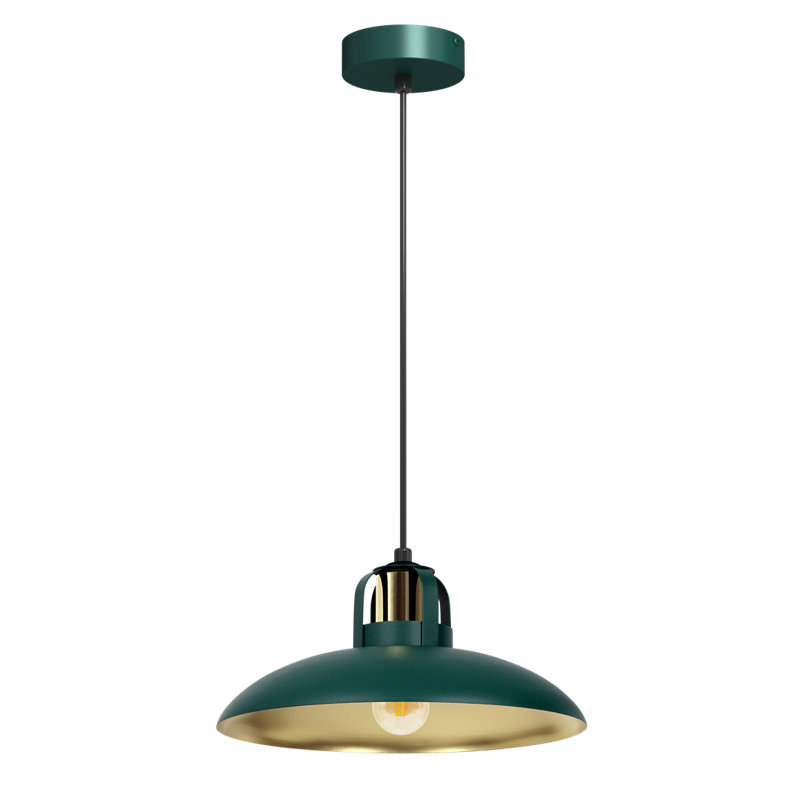 Felix 1 - Light Cone Pendant, Green, Green/Gold