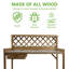 Wooden Potting Bench Outdoor - Galvanized Metal Top with Drawer Shelf - Brown