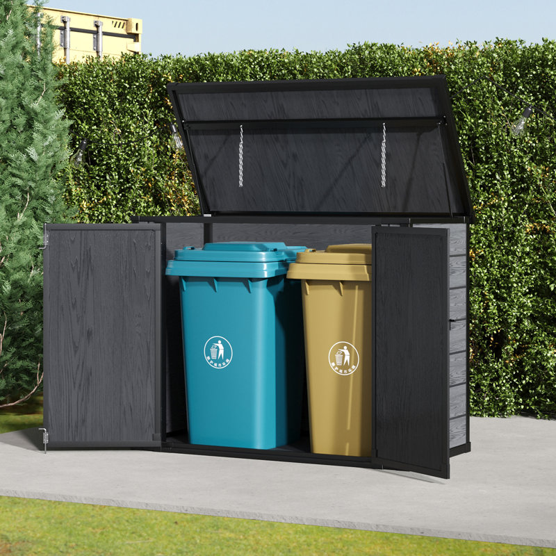 146cm W x 65cm D Garden Bin Tool Storage Shed