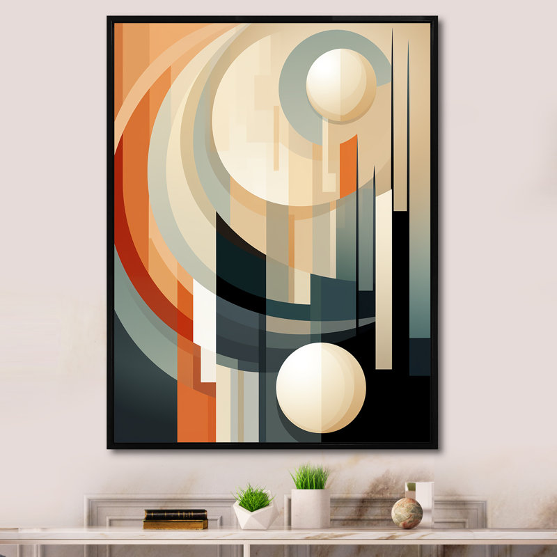 Vecteurs de vanille formes abstraites I - Décoration murale formes abstraites, H 44 po x l 34 po x P 1,5 po