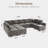 Kandle Velvet Upholstered Chaise Sectional-540480589