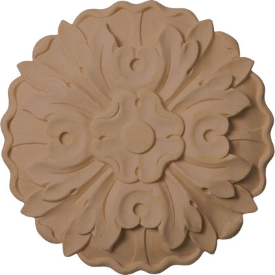 Kent 6.875'' H x 6.875'' W x 1'' D Wood Rosette Applique