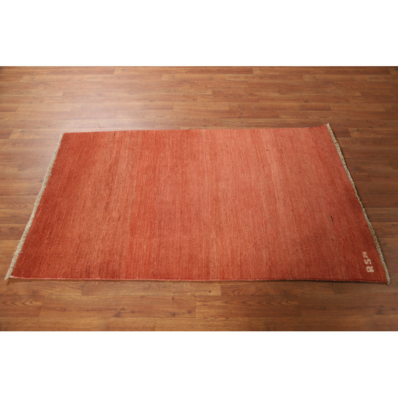 Orange Modern Gabbeh Oriental Rug 3x5