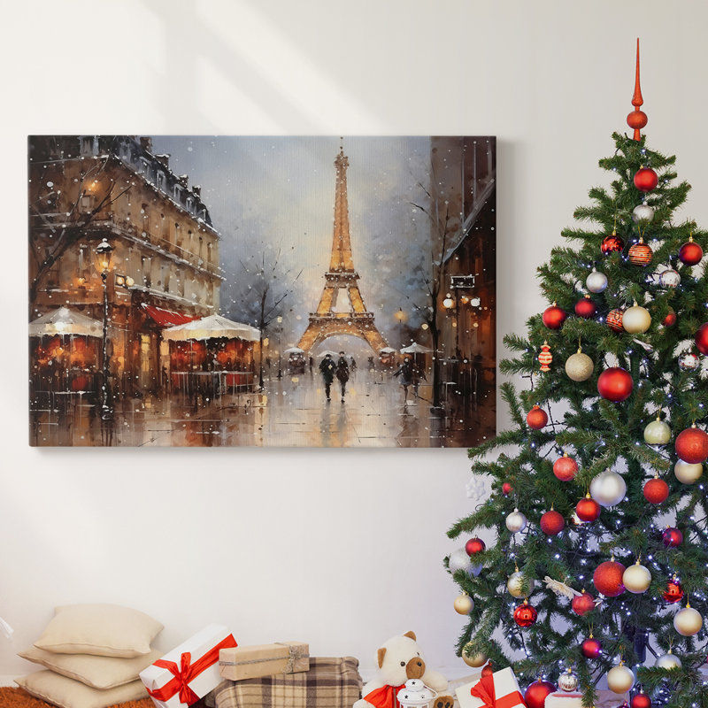 Christmas Holiday Arts - Toile tendue avec châssis, H 8 po x l 12 po