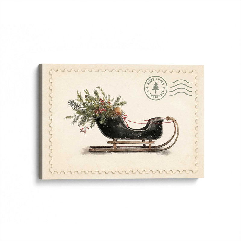 Impression sur toile Northiant Sleigh, Toile tendue avec châssis, H 24 po x l 36 po