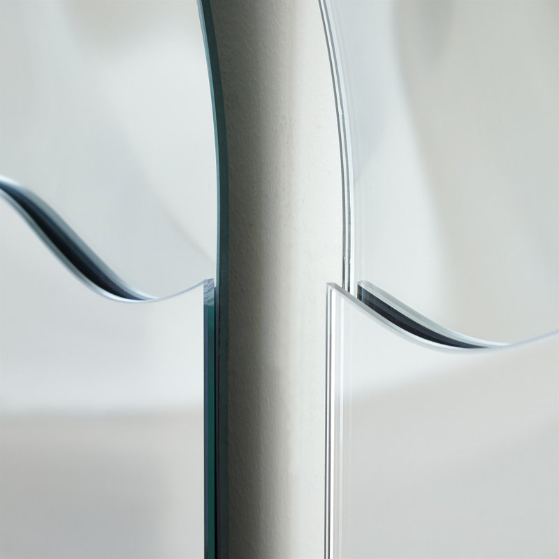 Asymmetrical Ripple Rectangle Mirror