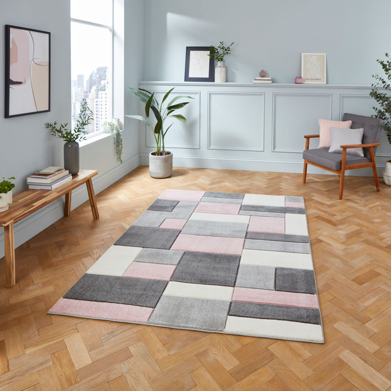 Matrix area rug Machine Woven Rectangle Grey, Rectangle 80 x 150cm
