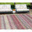 Tapis intérieur lavable 8 pi x 10 pi Merlot et ivoire Southwestern