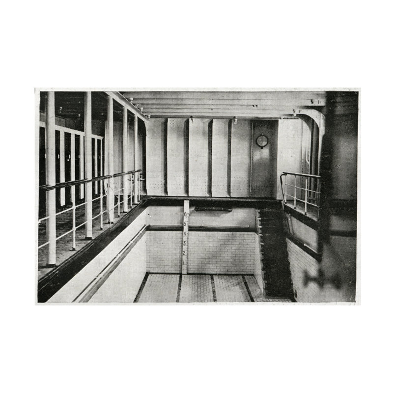 Art anglais, "The Bath Bath On Titanic, From the Sphere", 20 avril 1912, H 12 po x l 19 po
