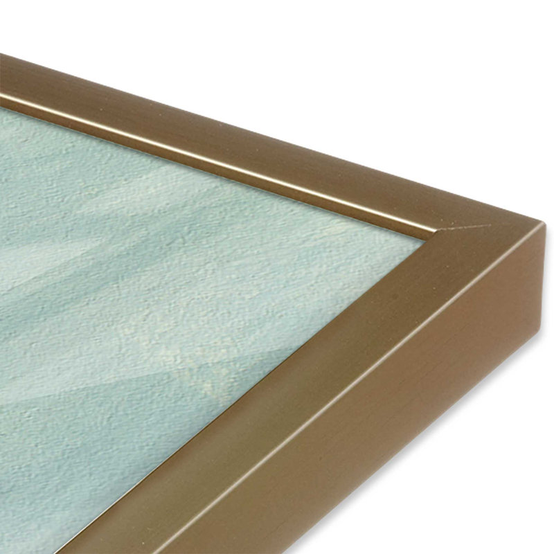 Impression sur toile Golden Threads Across the Sky I, H 13,75 po x l 13,75 po, Cadre d'angle ouvert brossé doré