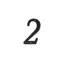 Deltana RNZ4-2 4" Numbers Zinc Die-Cast, Black