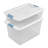 Sterilite 64Qt Latching Box Stackable Storage Container with Lid, White, 12 Pack