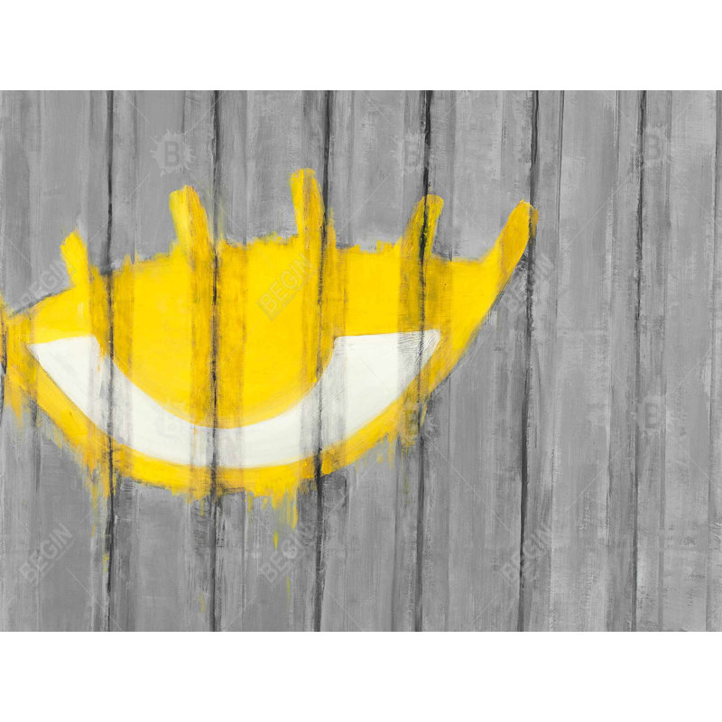 Œil jaune, toile graffiti - gris, divers décorations pour la maison